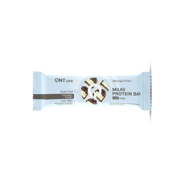 QNT Life Milkii Protein Bar Chocolate And Coconut Flakes 60gr product photo