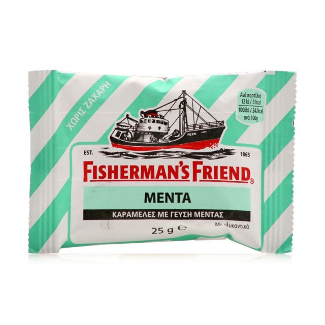 Fishermans Friend Μέντα Καραμέλες Με Δυνατή Γεύση Μέντας Χωρίς Ζάχαρη 25gr product photo